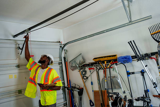 Professional Garage Door Panel Replacement technician working in Davie County County, NC